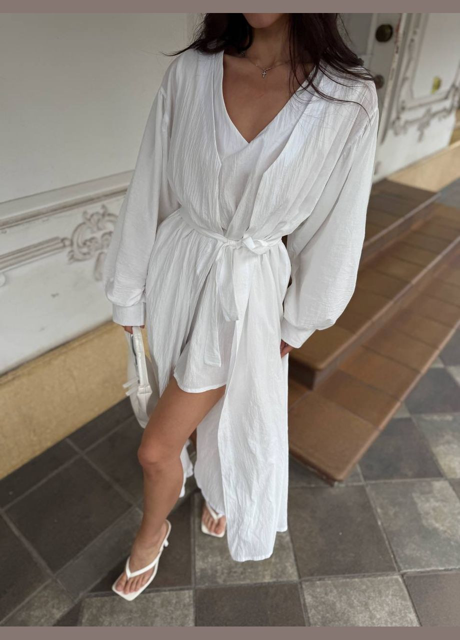 Жіночий літній костюм 2-ка сукня та подовжена накидка No Brand Б1466-113/2 (347176009)