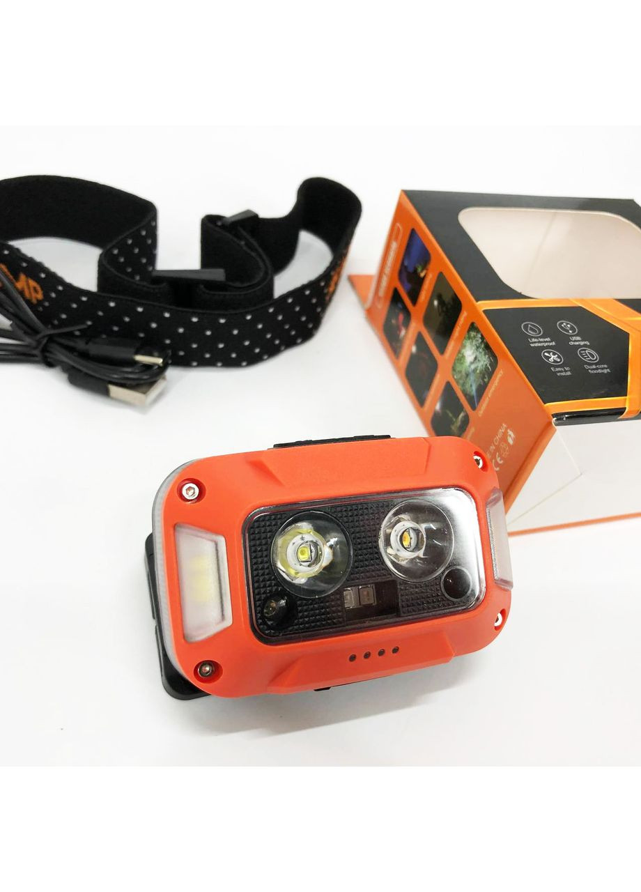 Налобный фонарь для сто WH-0218-XPG(white+yellow)+SMD(red), Фонарик на FM-937 голову диодный Bailong (351486010)