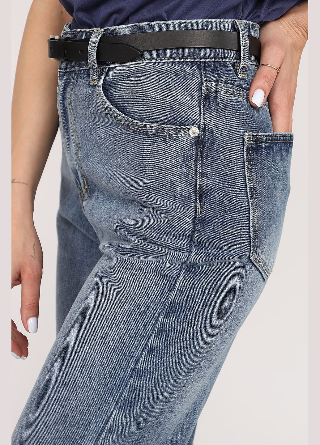 Джинси straight жіночі колір блакитний CB-00267825 Yuki - (330222732)