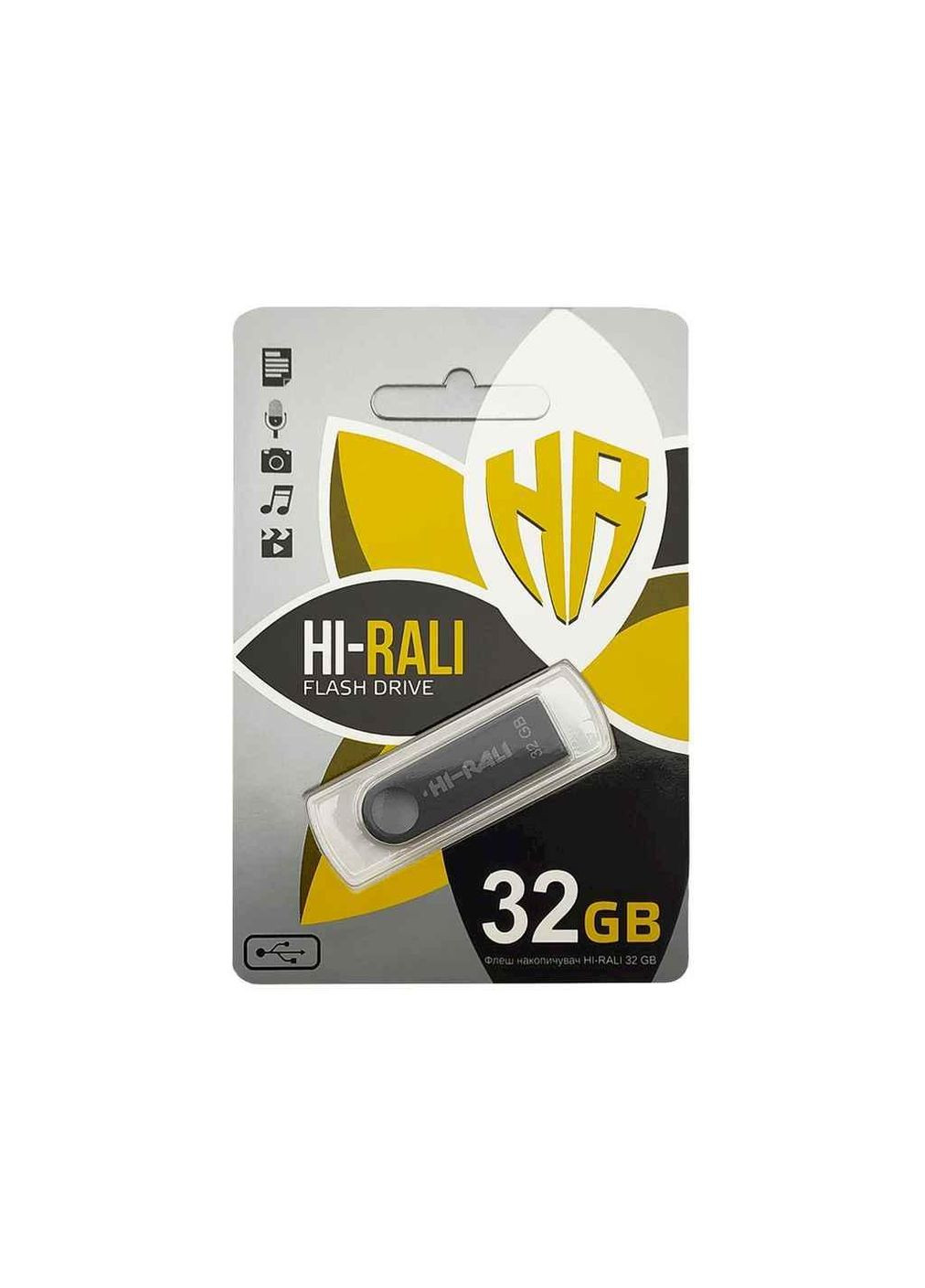 Флешка USB 32GB 2.0 Shuttle Series чорна ТМ Hi-Rali (303676972)