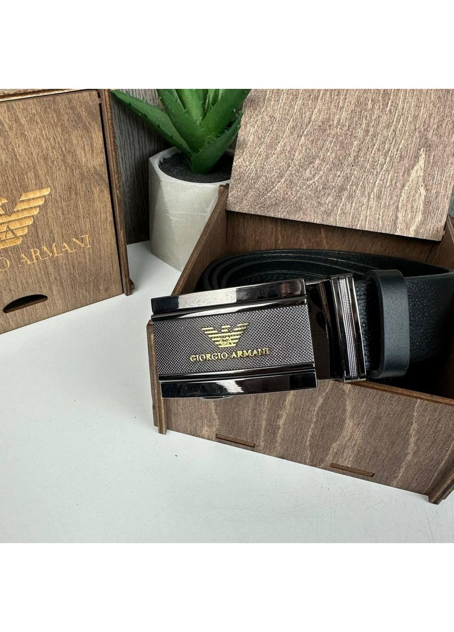 Чоловічий шкіряний ремінь автоматичний поясний ремінь із натуральної шкіри для чоловіків чорний пояс ProDobro (363258767)