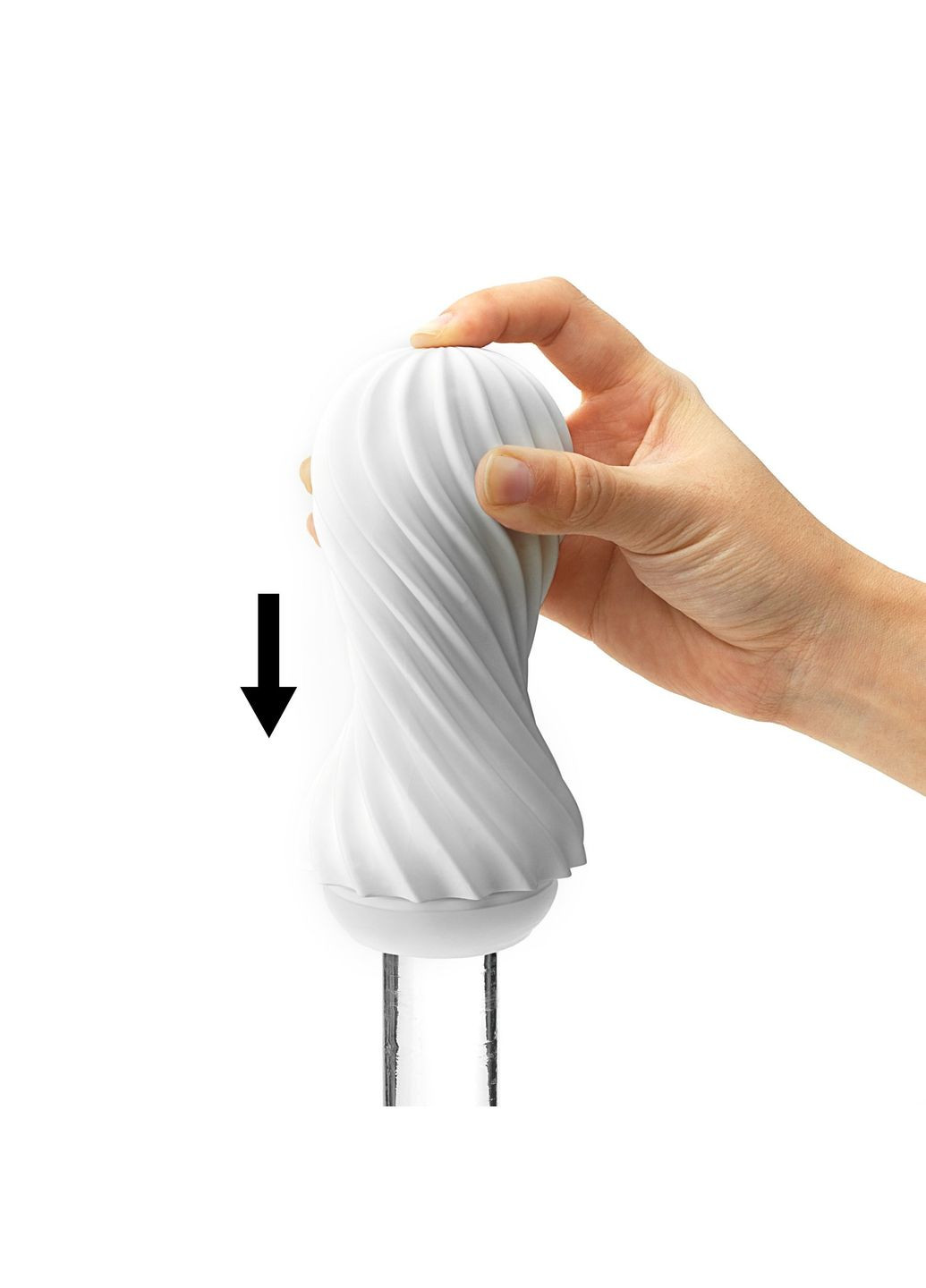 Мастурбатор FLEX Rocky Black с изменяющейся интенсивностью, можно скручивать Tenga (297587646)