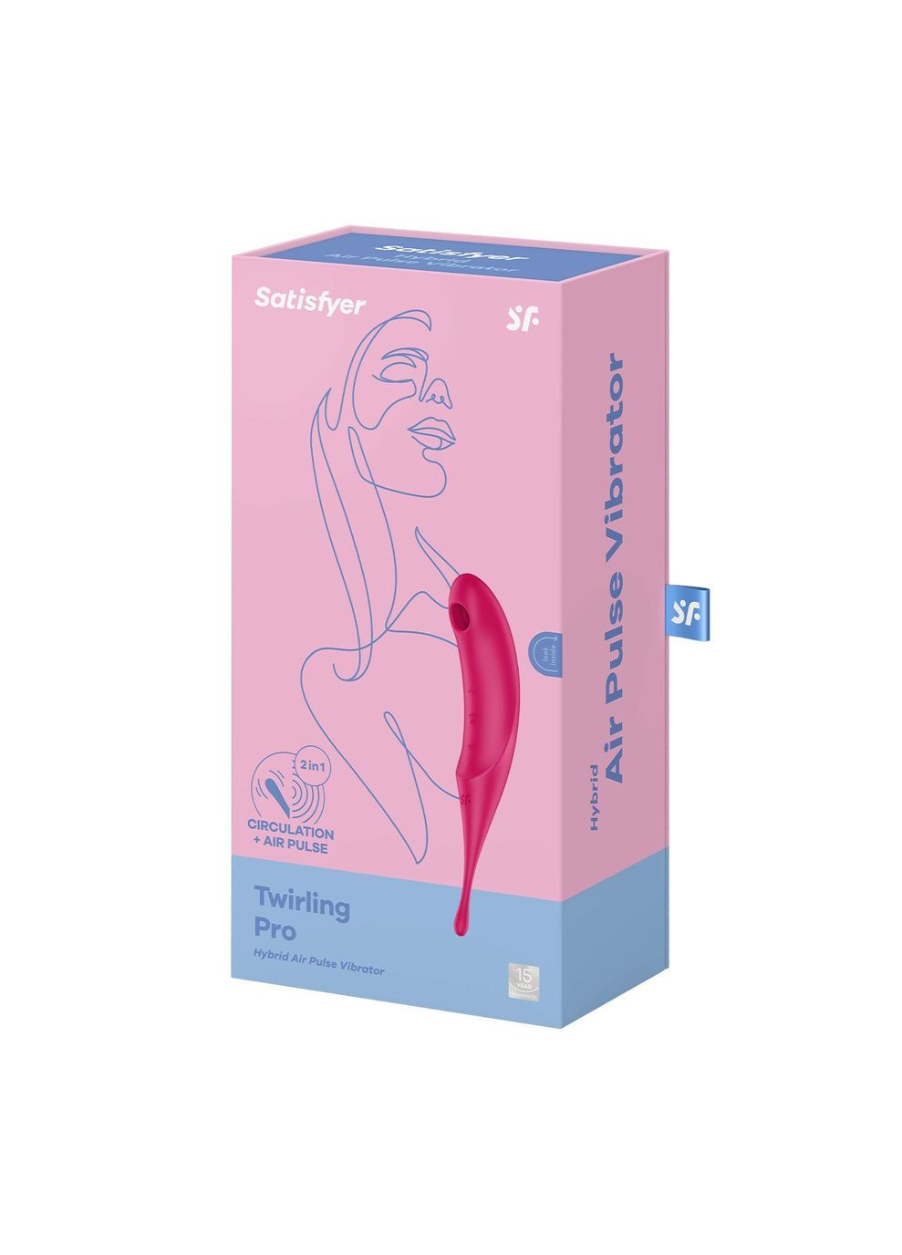 Вибратор для клитора с вакуумной стимуляцией Twirling Pro Red Satisfyer (297588164)