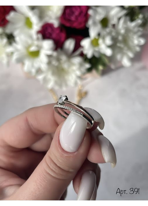 Срібне кільце, позолота, Веселий настрій No Brand (354710531)