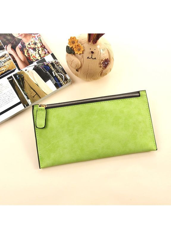 Клатч, гаманець жіночий «SimplyStyle» компактний прямокутний на блискавці (салатовий) China (366874390)
