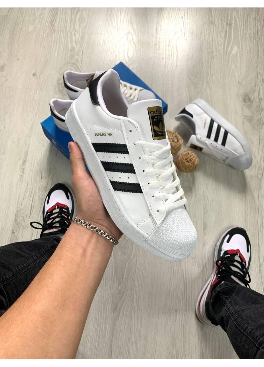 Білі Осінні кросівки чоловічі adidas superstar platform white адідас суперстар No Brand