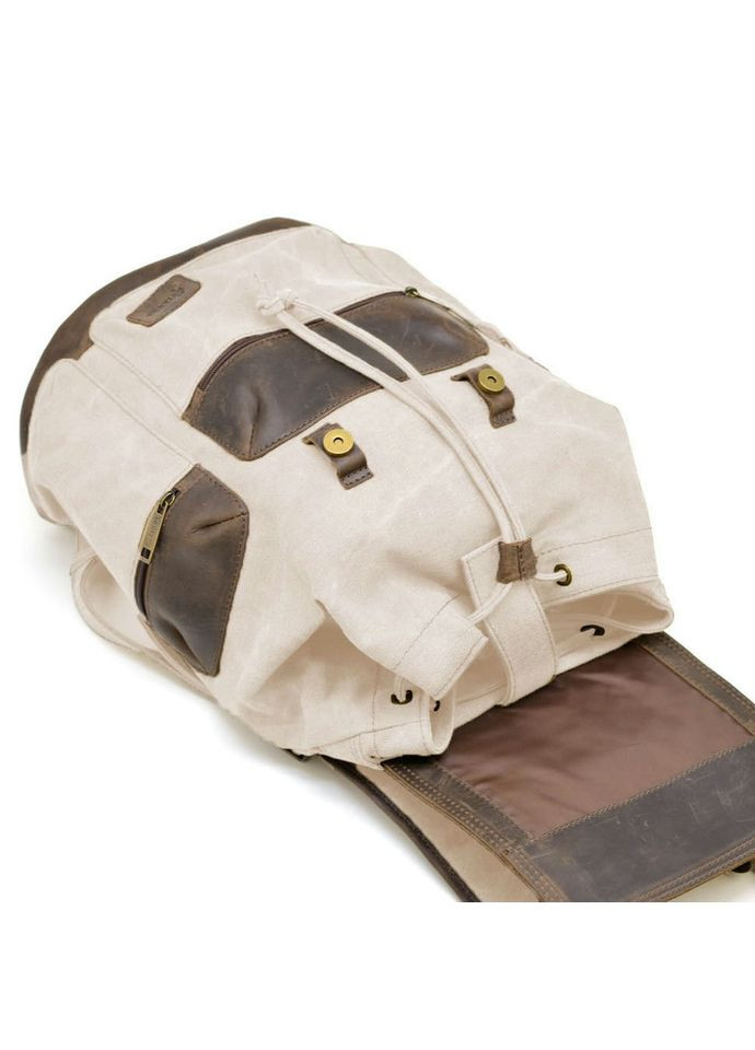 Рюкзак (светлый) из парусины и кожи RGj-0010-4lx от бренда TARWA (298683867)