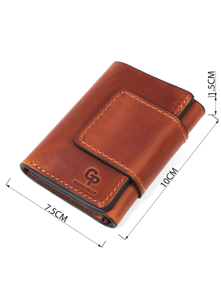 Портмоне унисекс с магнитом кожаное коричневое (sku_11205) No Brand (327819776)