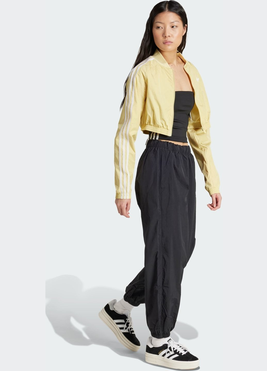 Укороченная олимпийка Adicolor Teamgeist Cropped adidas (322720250)