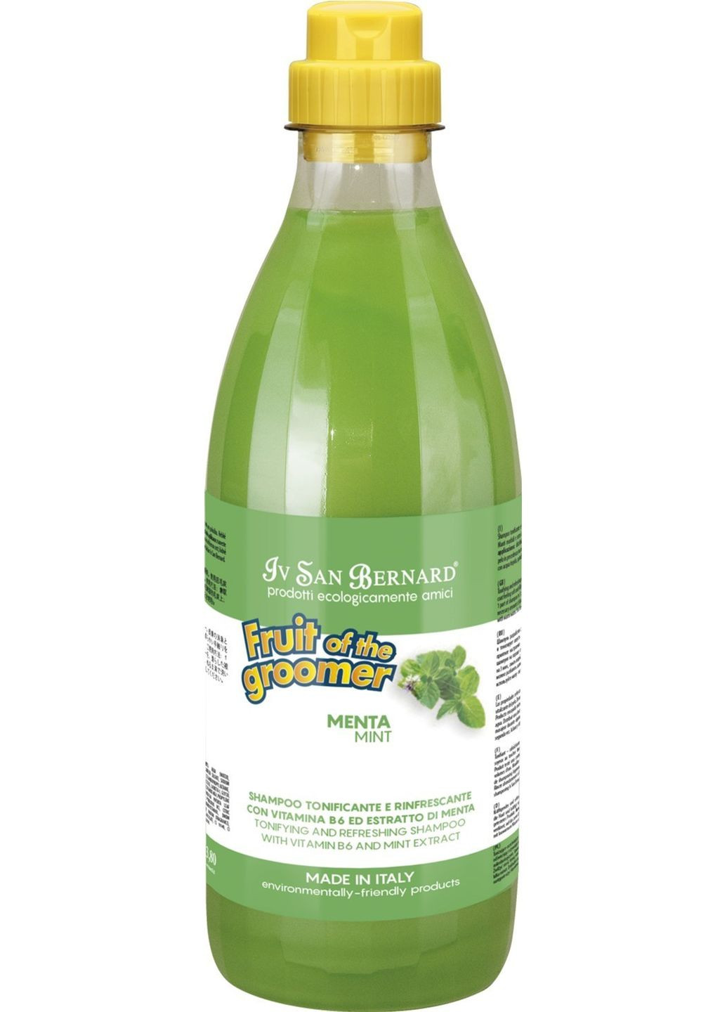 Шампунь для собак і кішок Mint освіжаючий та тонізуючий з м'ятою та Вітаміном В6 500 мл (8022767041500) Iv San Bernard (300526881)