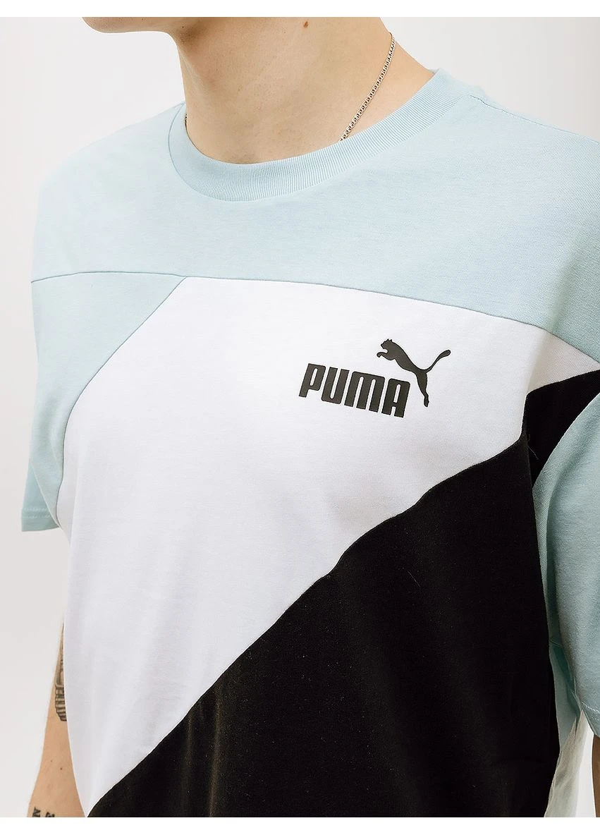 Комбинированная футболка power colorblock tee 67892922 Puma
