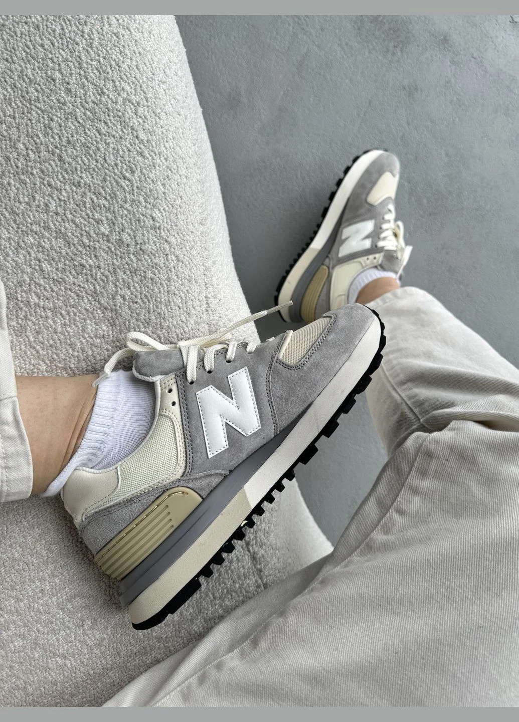 Кросівки жіночі і чоловічі New Balance 574 grey | Нью Беланс 574 сірі No Brand сірі демісезони (316504468)