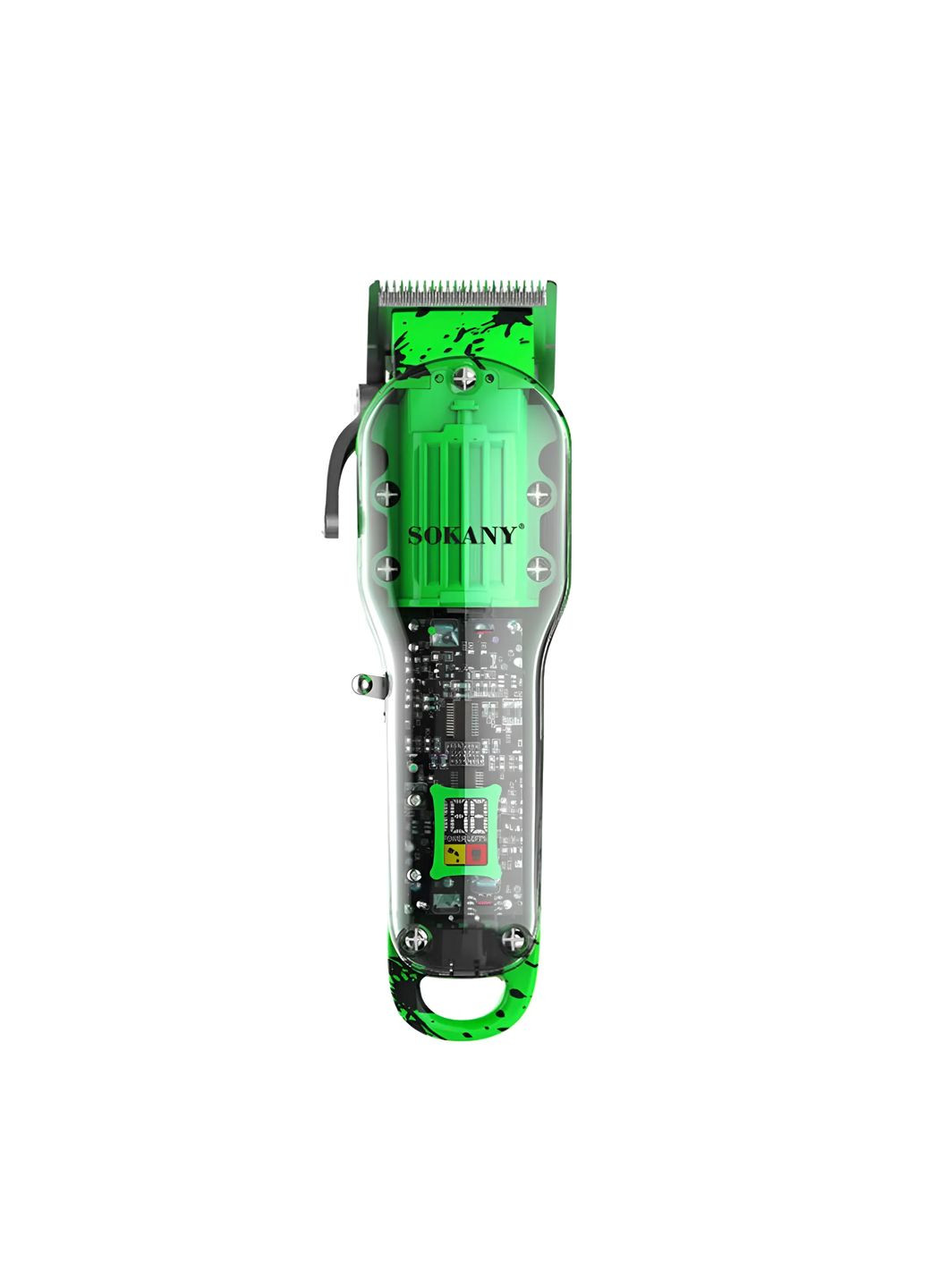 Машинка для стрижки волос SKLF-9970 аккумуляторная с насадками, зеленый Sokany (315433201)