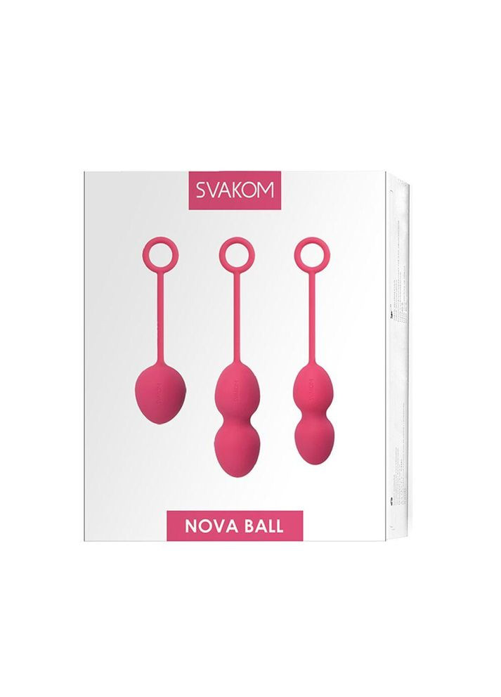 Набір вагінальних кульок зі зміщеним центром ваги Svakom Nova Plum Red No Brand (366877042)