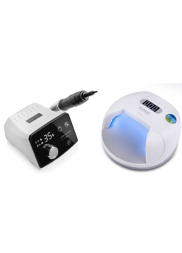 Профессиональный набор для маникюра и педикюра: лампа Sun 7 + фрезер KRYPTON II XPS-350 BUCOS (362044402)