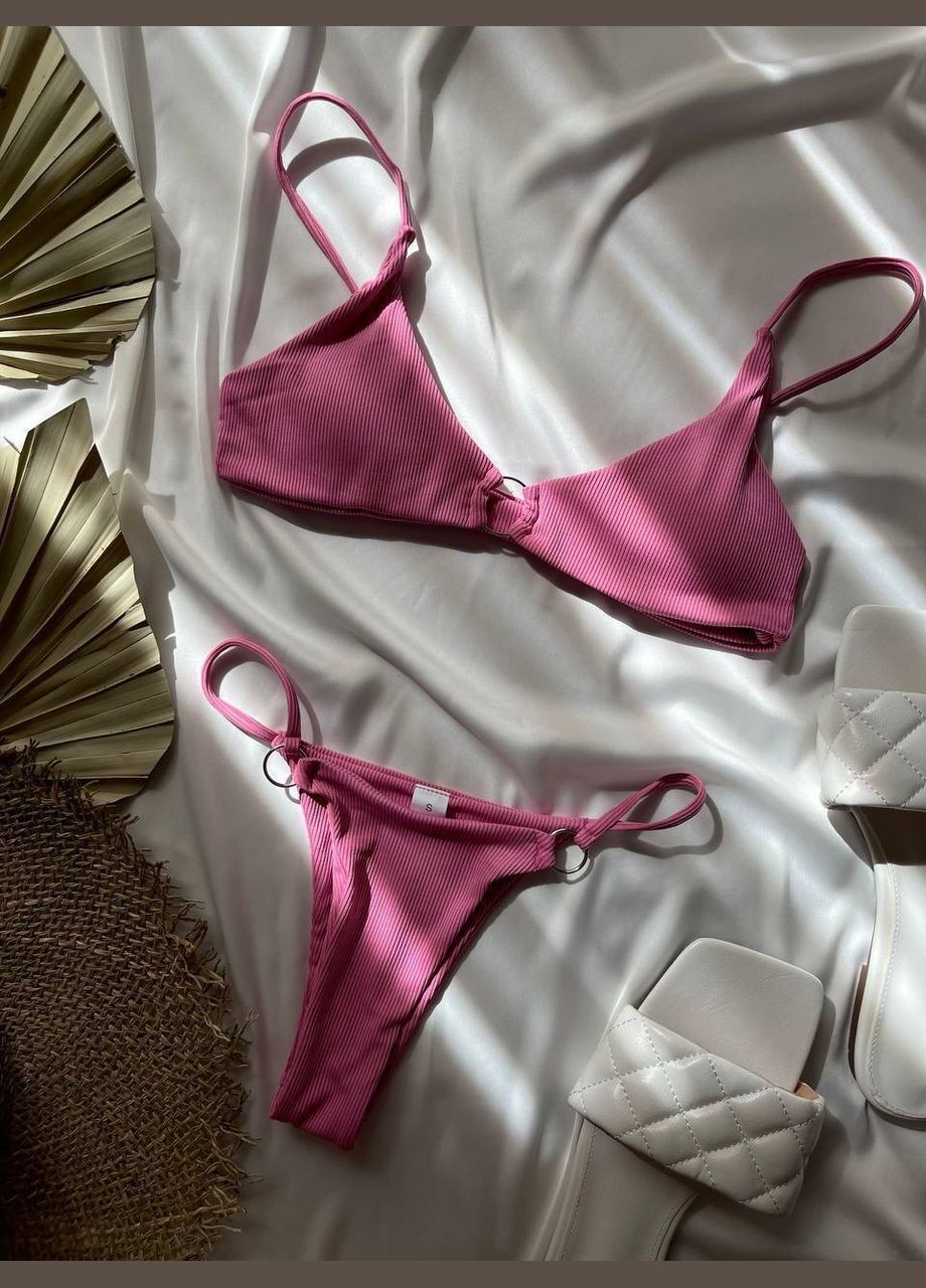 Рожевий купальник роздільний, бікіні Domino