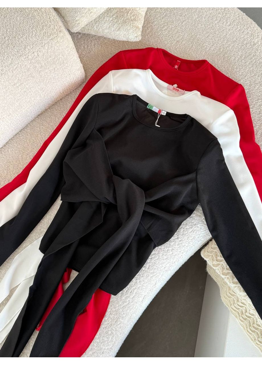 Женский лонгслив с бантом FINO Mode (350607475)