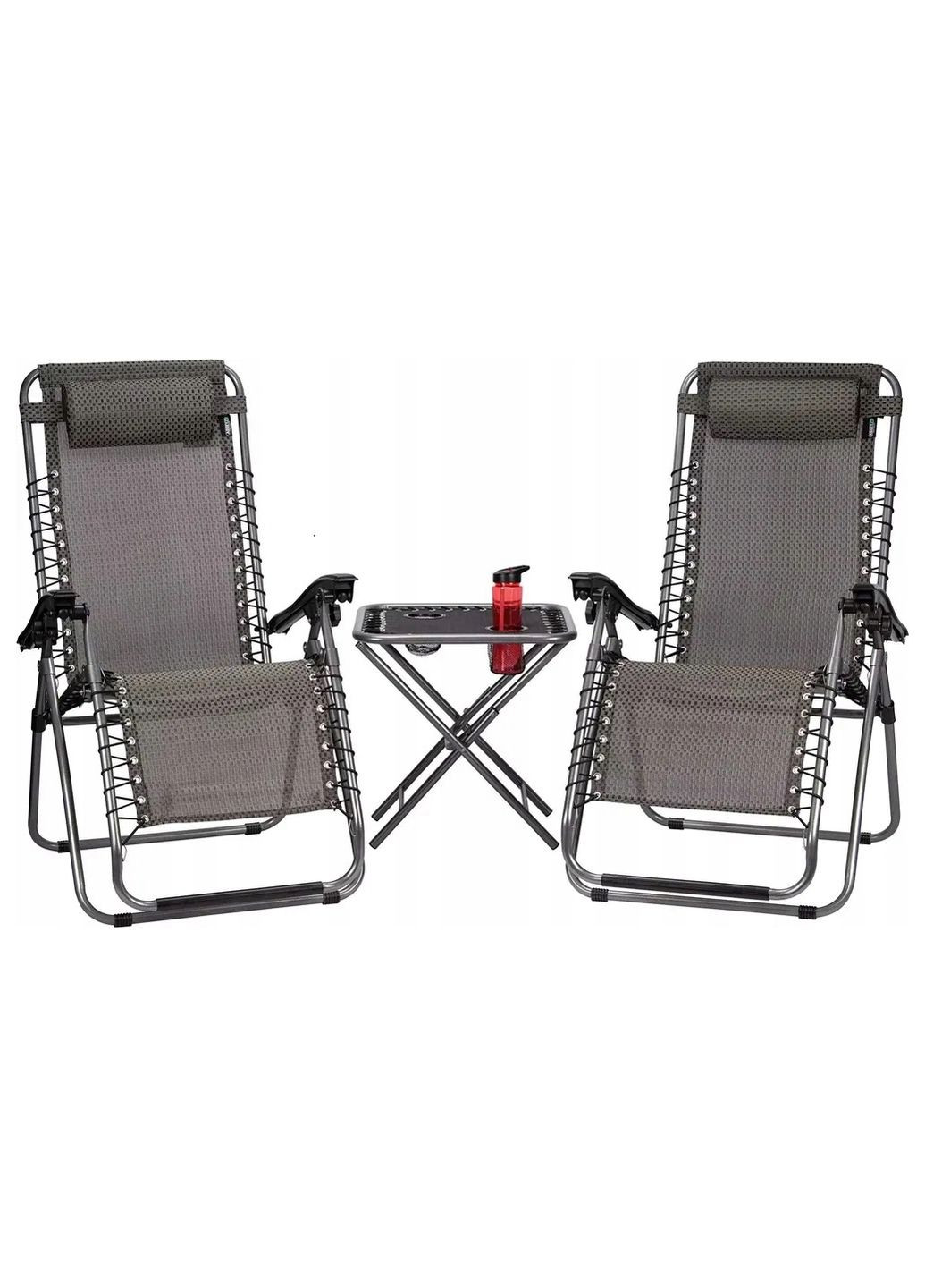 Комплект 2-а раскладных кресла-шезлонга + столик Zero Gravity Plaid (LB-ZGT-F3-PLD) LEOBRO (367107638)