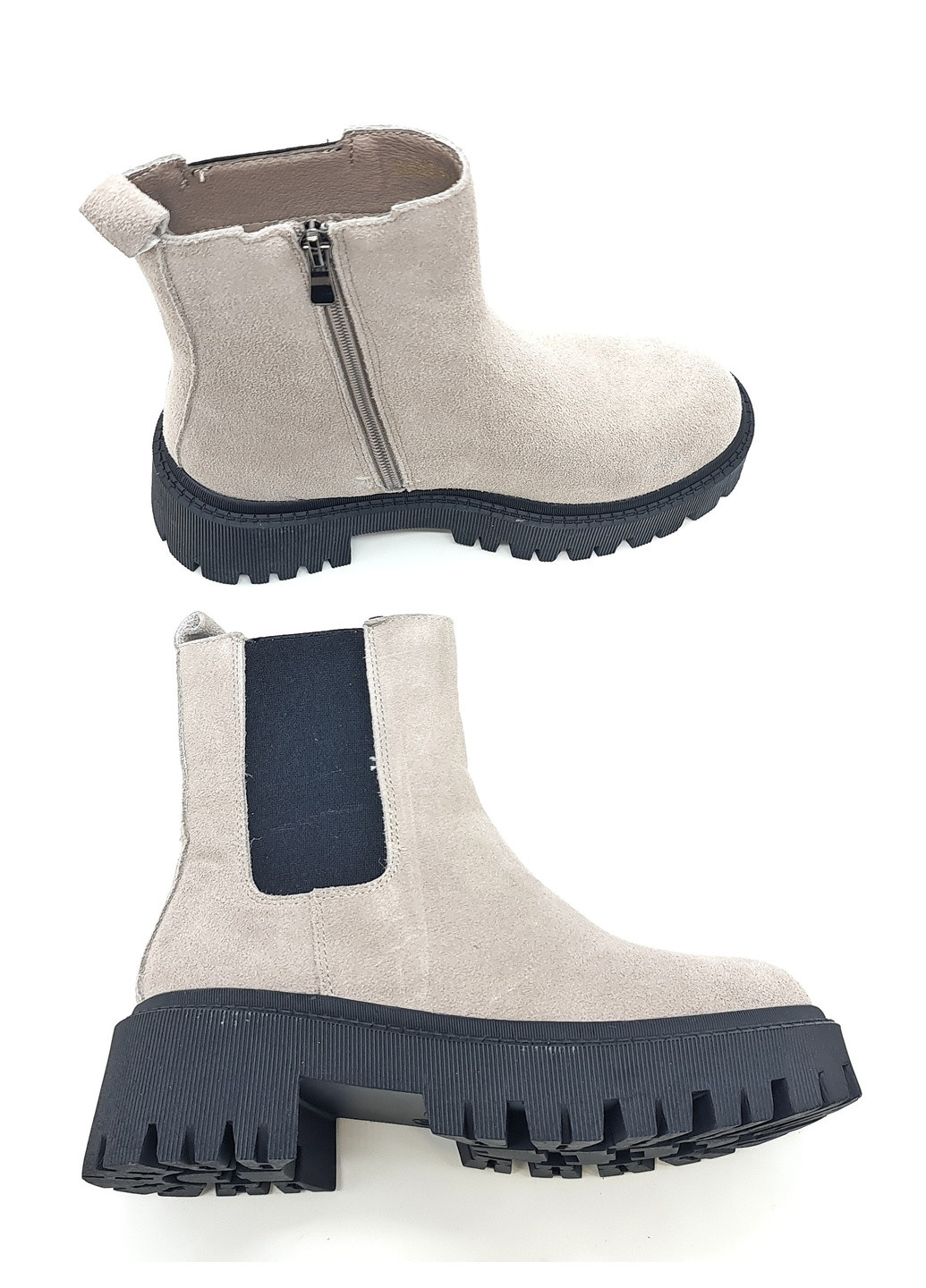 Осенние женские ботинки зимние серые замшевые ii-11-10 23,5 см (р) It is