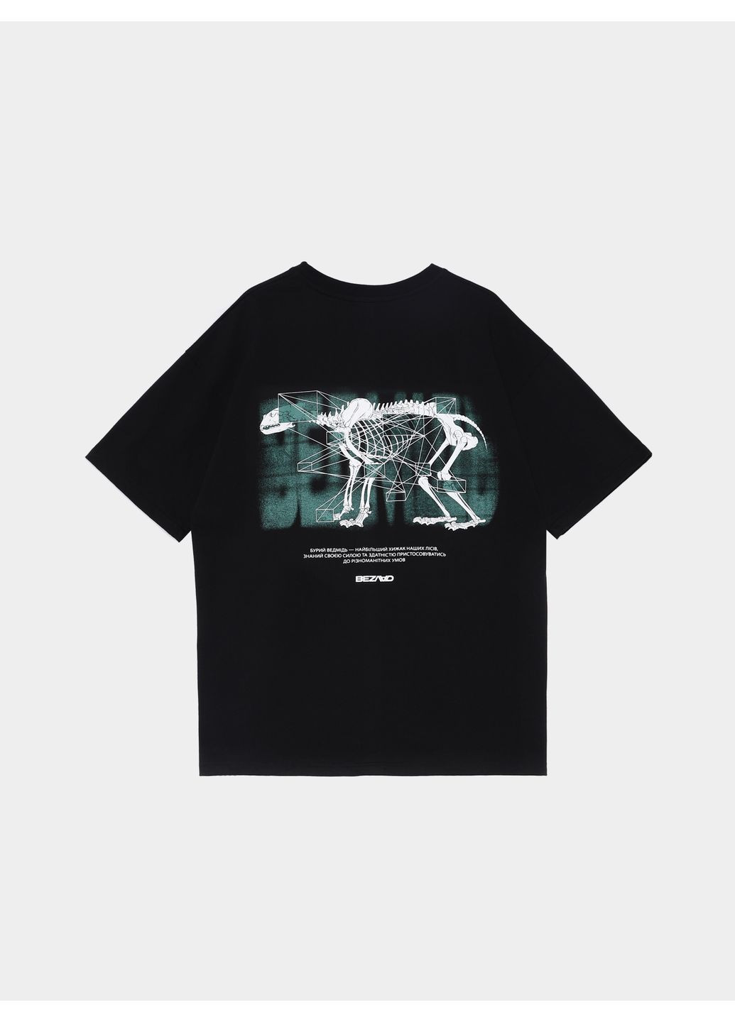 Футболка Досліджуй Ведмідь бурий 029 чорна BEZLAD (367726013)