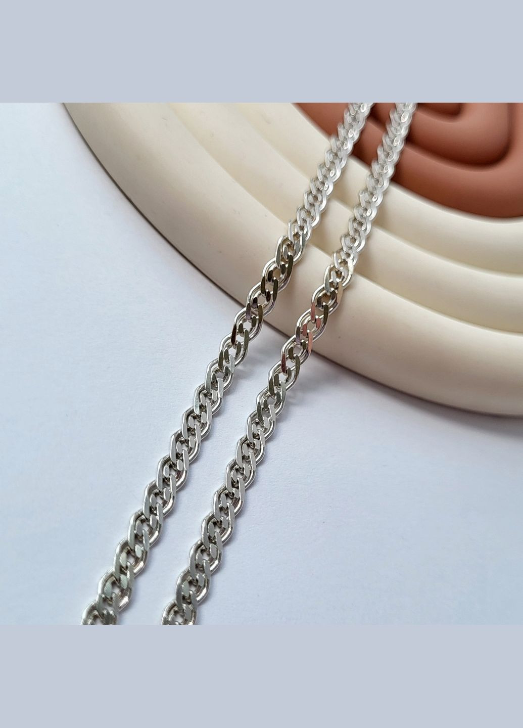 Срібний ланцюжок ланцюг плоский Нонна см срібло 925 проби 9.22 г nonna60 No Brand (306854693)