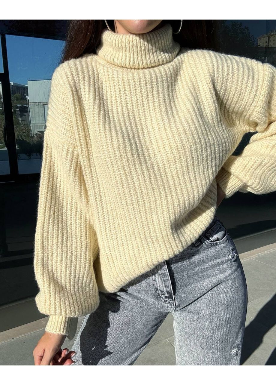 Світло-бежевий теплий та мʼякий светр Vakko