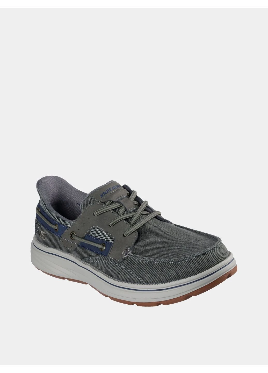 Серые мокасины 10744548 серый km5772 Skechers