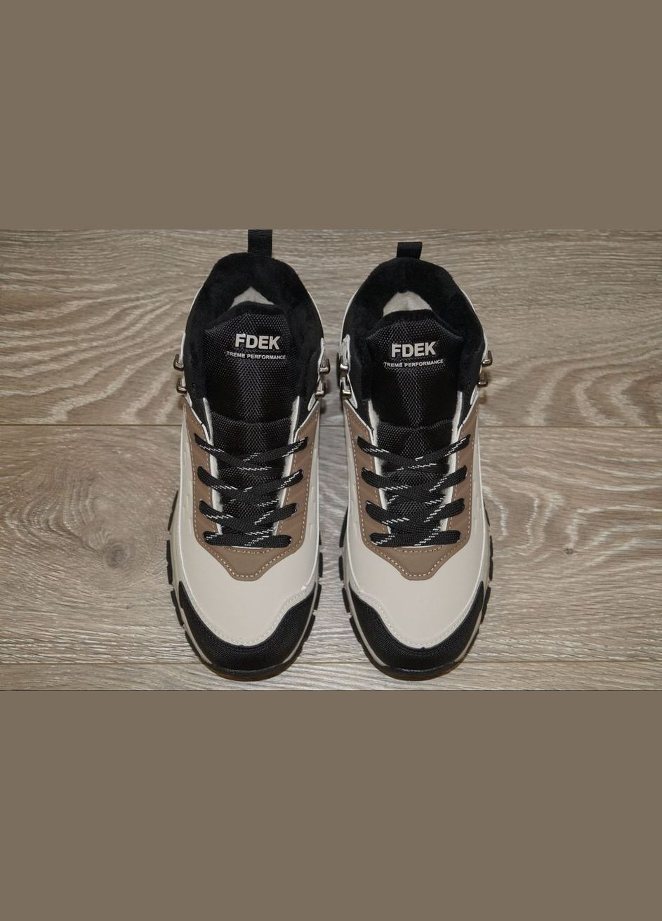 Черевики зимові підліткові бежеві з коричневим та чорним FDEK (308025200)