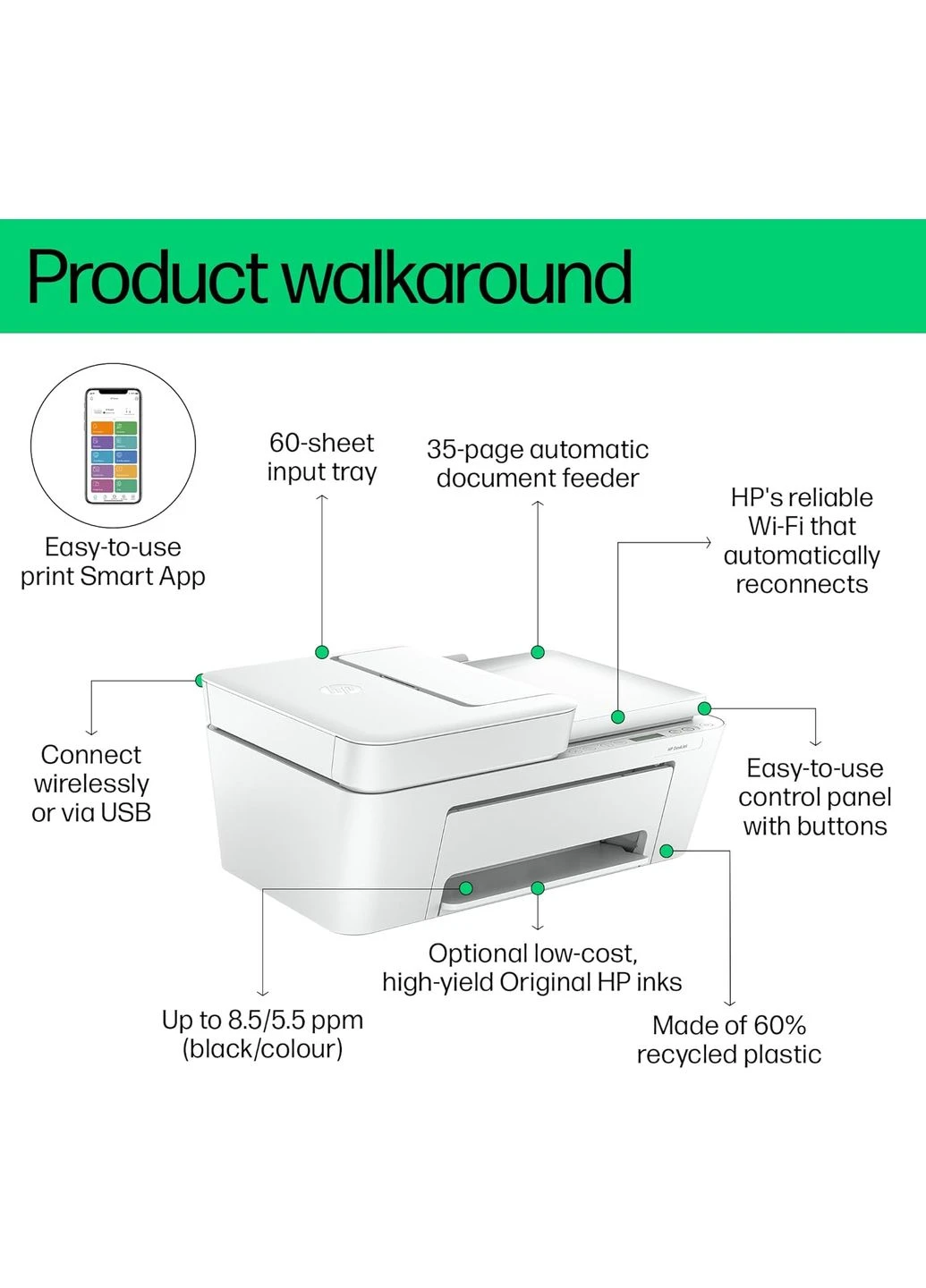Многофункциональное устройство A4 DeskJet Ink Advantage 4276 с Wi-Fi HP (323205210)