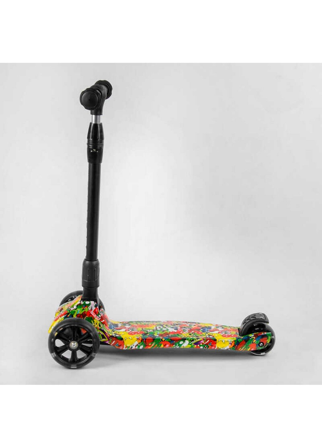 Складаний дитячий самокат триколісний MAXI, кермо 5 положень 25х62 см Best Scooter (289463130)