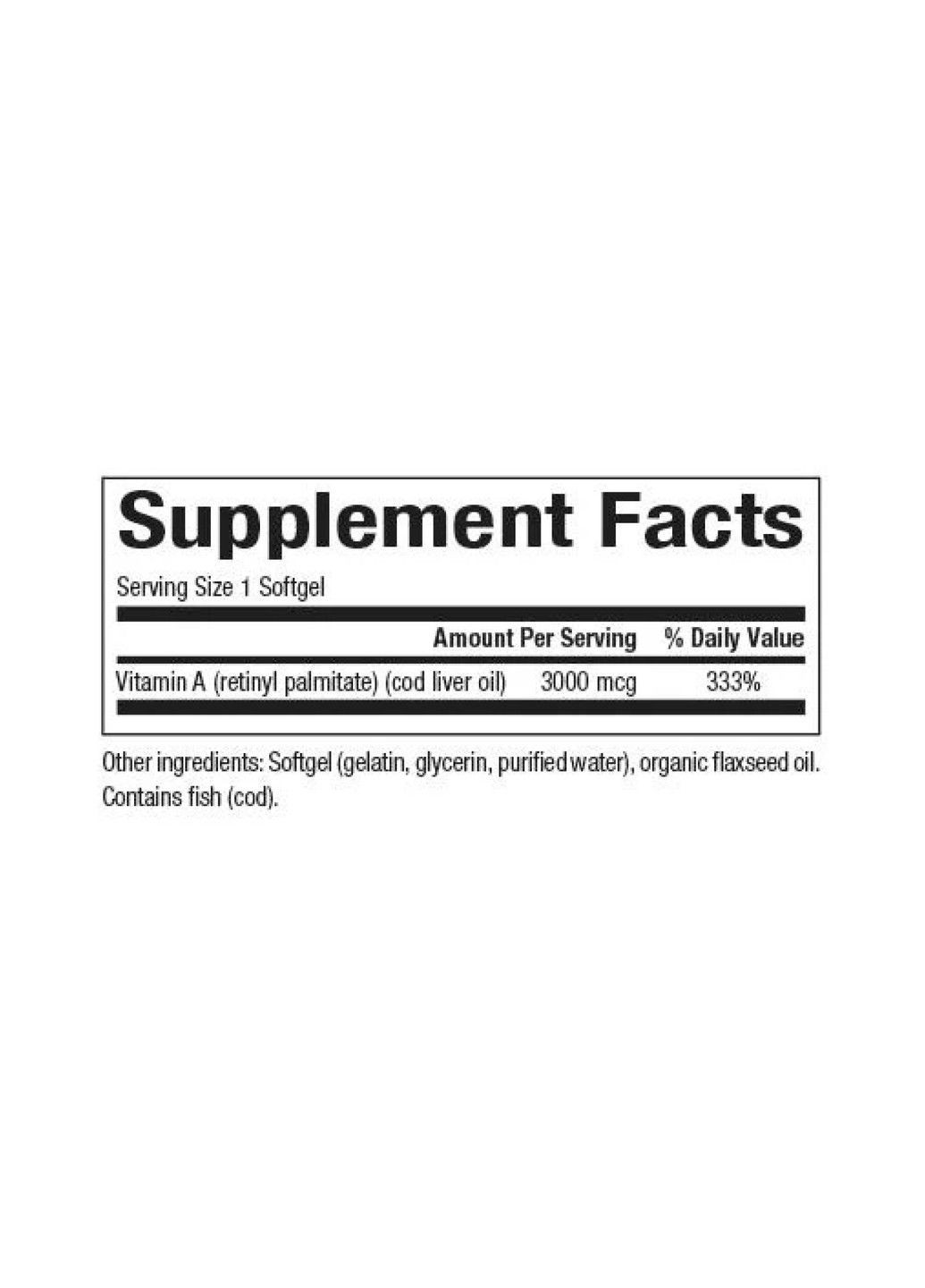 Витамин A, 3000 мкг (10 000 МЕ), 180 капсул Natural Factors (347599871)