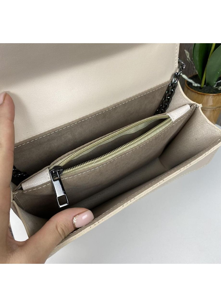 Женская мини сумочка клатч на цепочке черная экокожа ProDobro (363260196)