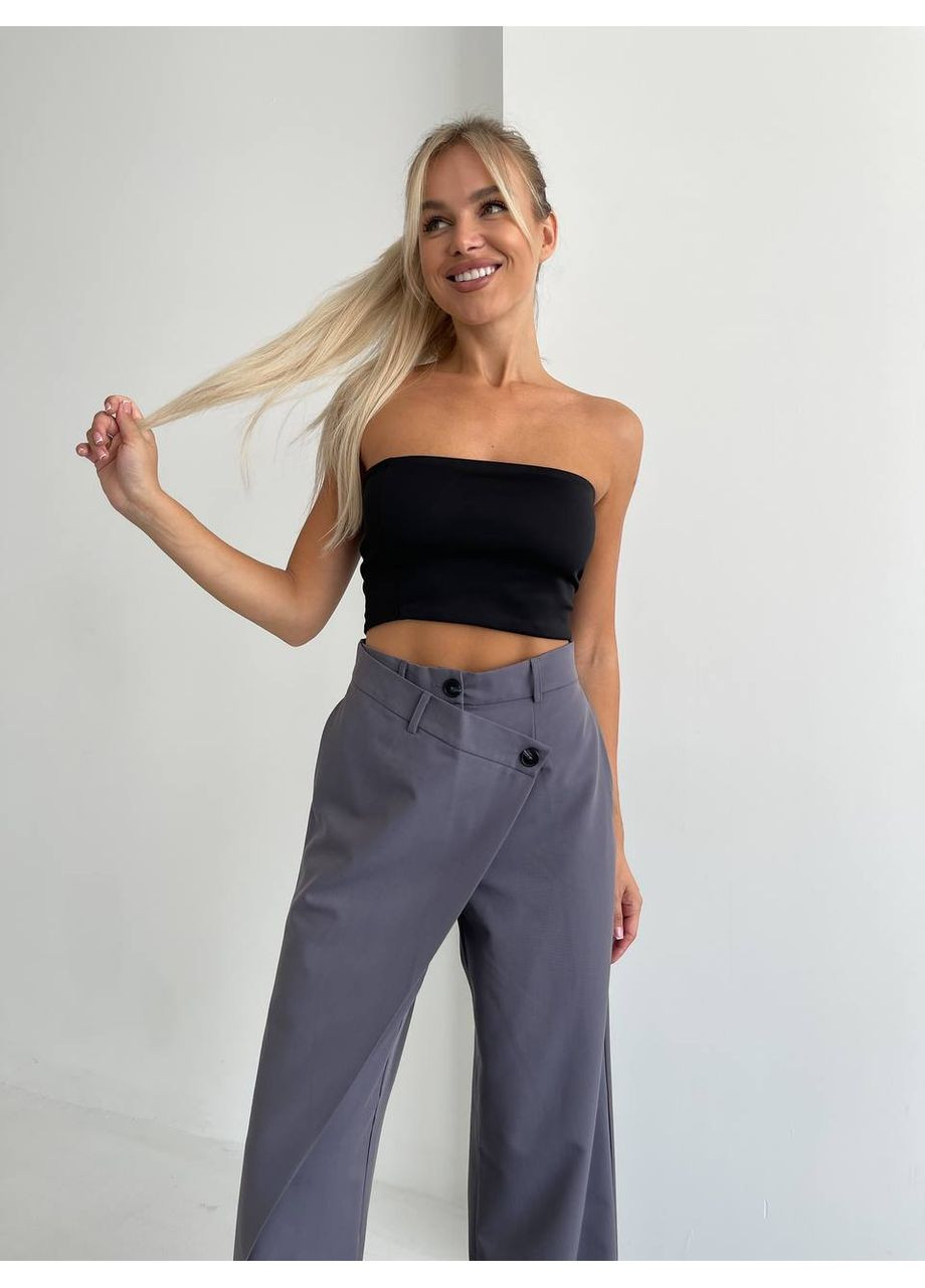 Жіночі брюки палаццо з ефектом запаху MonCher (351554798)