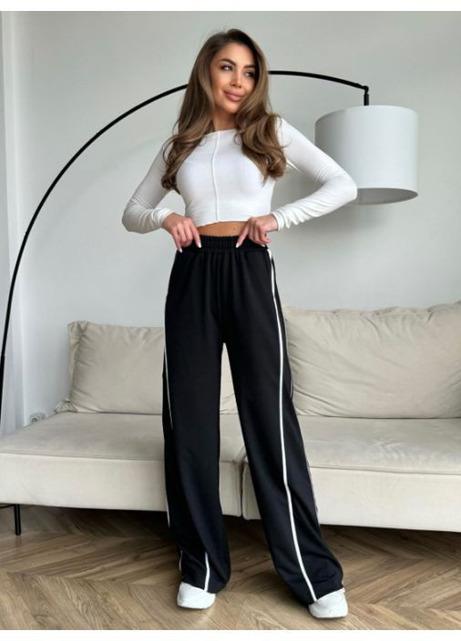 Широкие брюки с боковыми тесьмами No Brand (355336351)