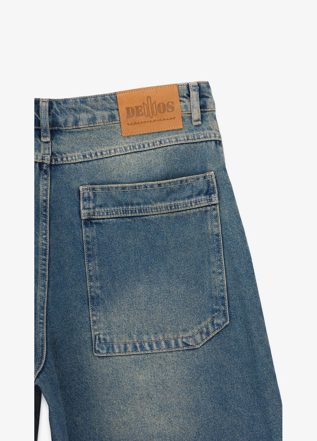 Шорты джинсовые однотонные мужские 4917 Синий shop (2000999176760) Demos Шорти джинсові (338792444)