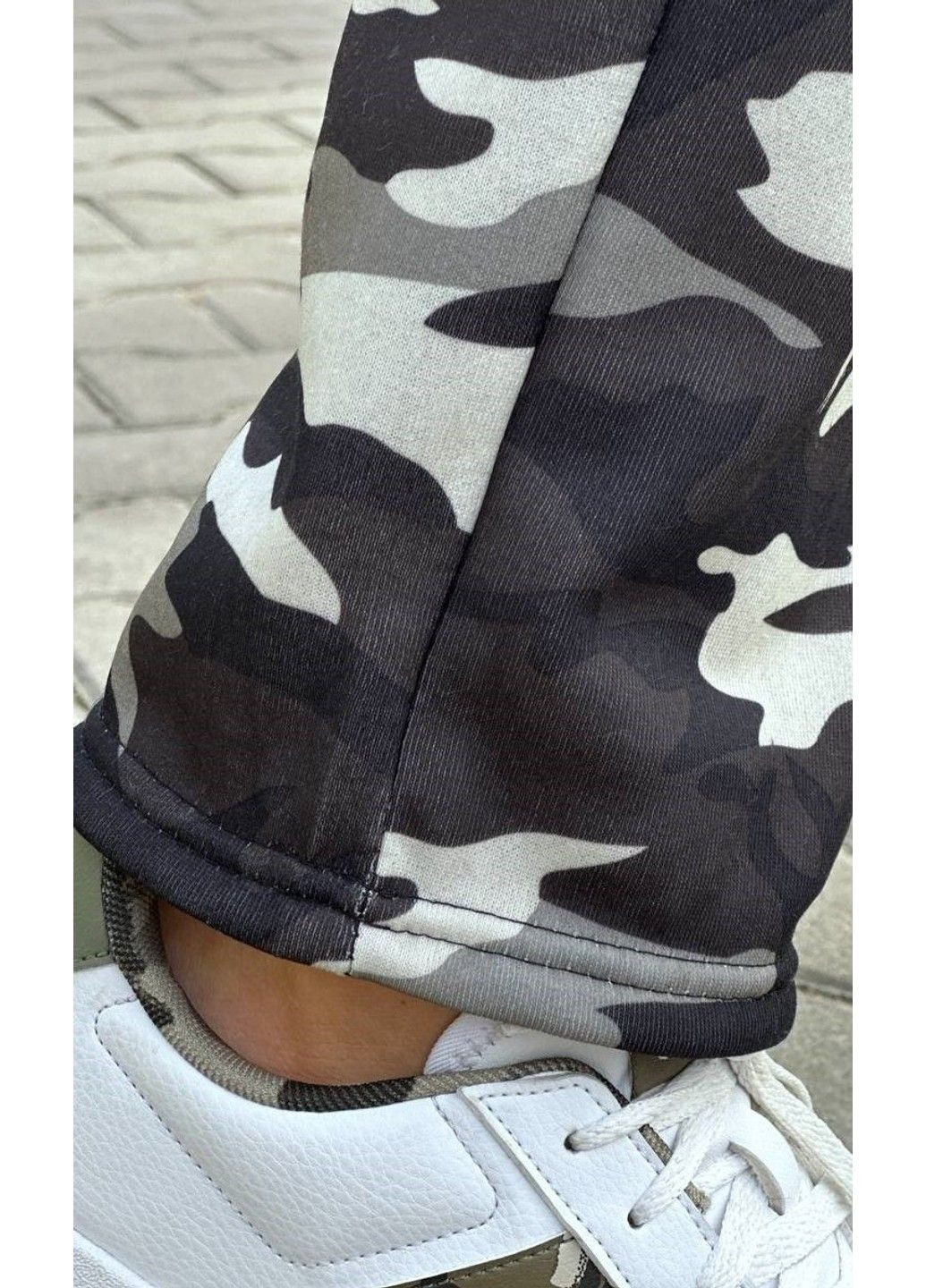 Штани чоловічі камуфляж на флісі сірі No Brand (307392865)