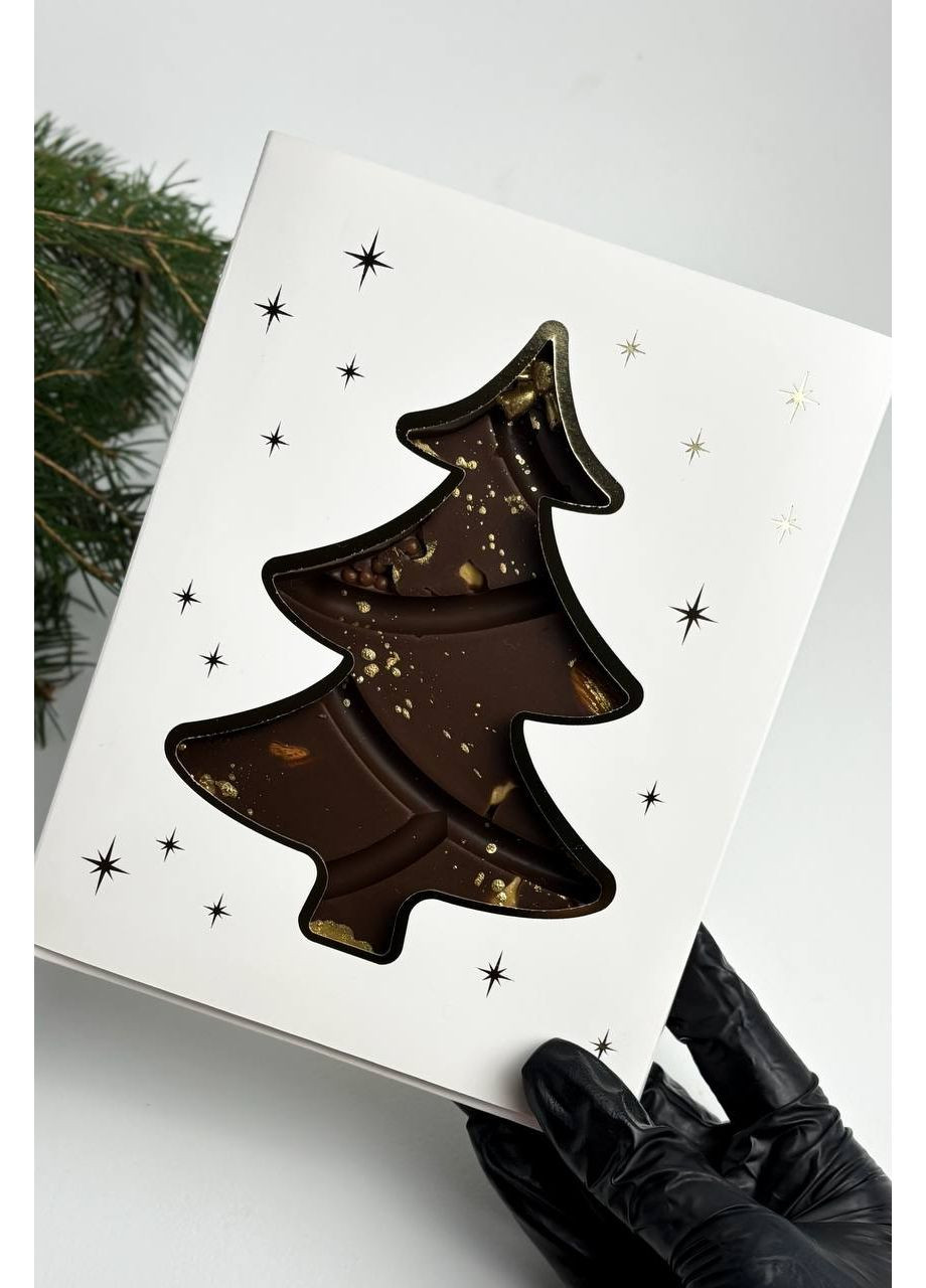 Новогодняя молочная шоколадка елка в подарочной упаковке в форме новогодней елки - BerryBar 75г No Brand (370608452)