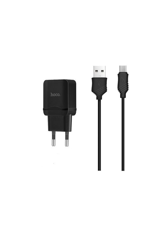 Комплект Адаптер мережевий Micro cable C22A USB. 2.4А Hoco (279826922)
