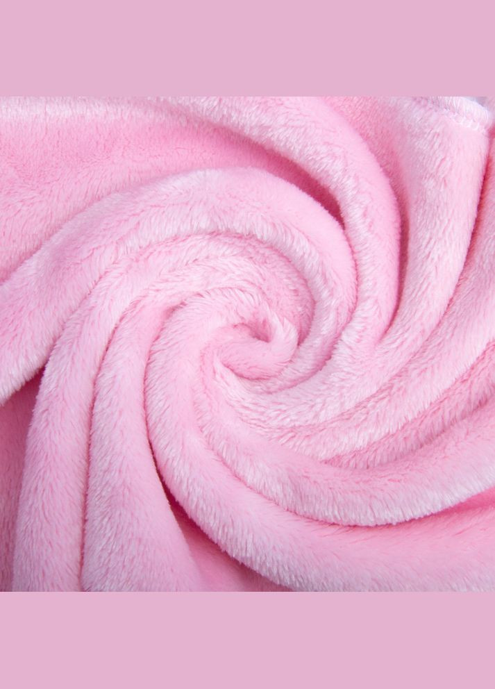 Тканина махрове полотно Велсофт, 175 см, 400 г/м2, м'яка тканина для пледів, халатів, піжам, покривал рожева IDEIA (315150687)