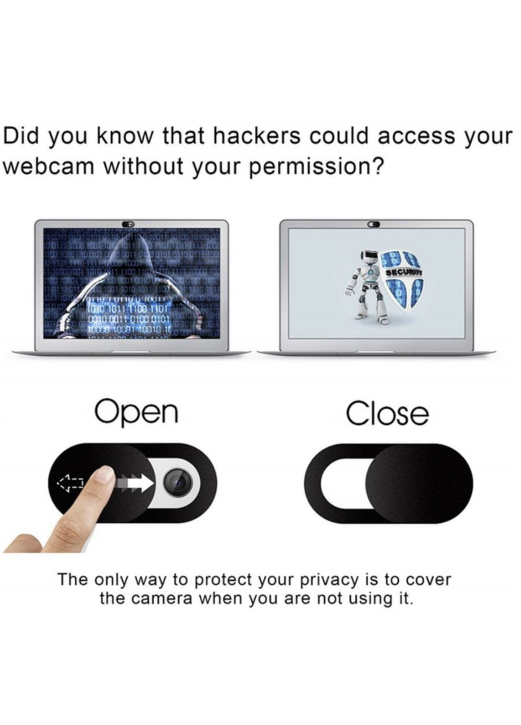 Шторка для камери захисна на смартфон планшета ноутбуку 10 шт Чорна Neon (341534143)