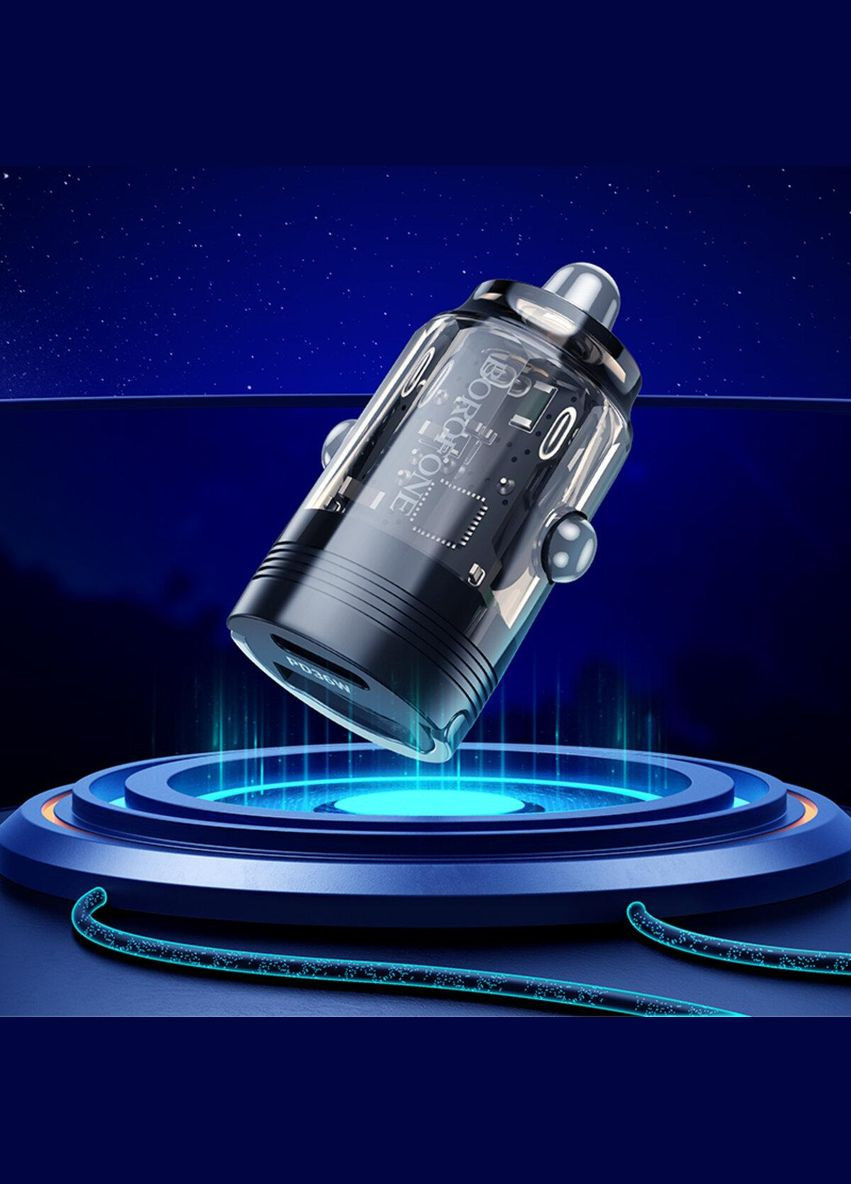 Автомобильное зарядное устройство BZ29A Talented PD36W+QC3.0 автомобильный зарядник (C to iP) Black Borofone (304253391)