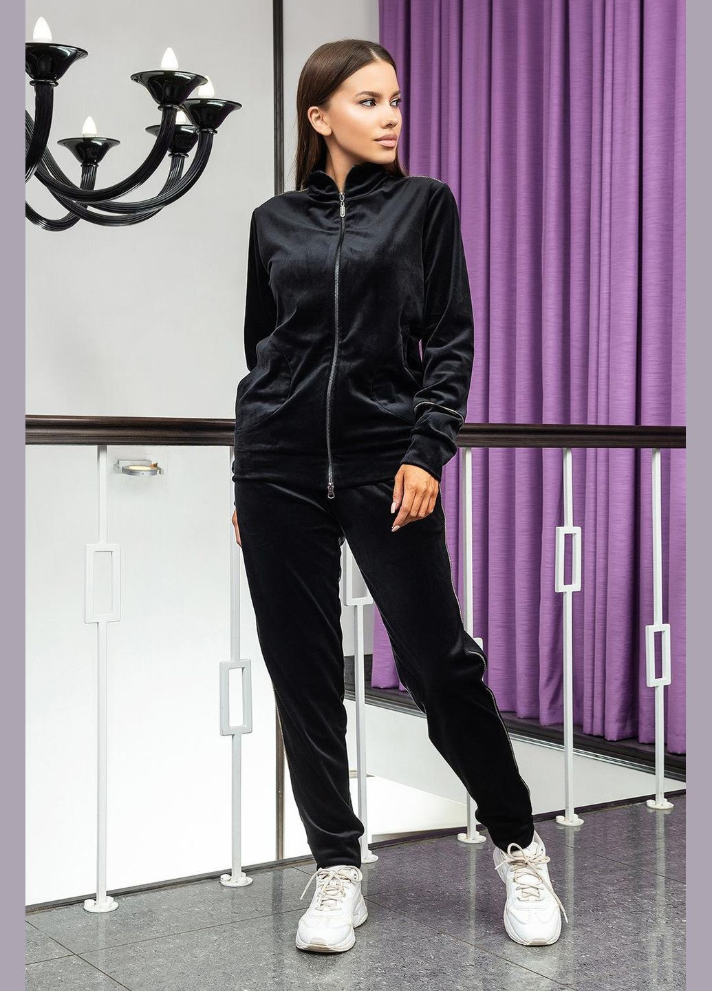 Костюм жіночий 4XL чорний 03127 Effetto (292324381)