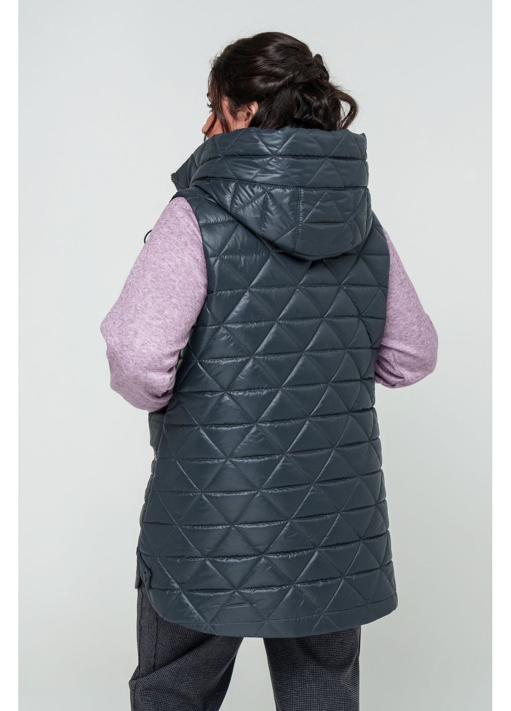 Жилет прямого силуету з капюшоном All Posa (ap101604p) A'll Posa (360920056)