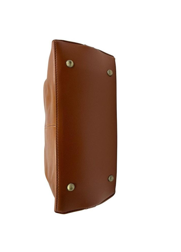 Сумка женская из натуральной кожи карамельная 2 ручки HZR3028_caramel No Brand (368862636)