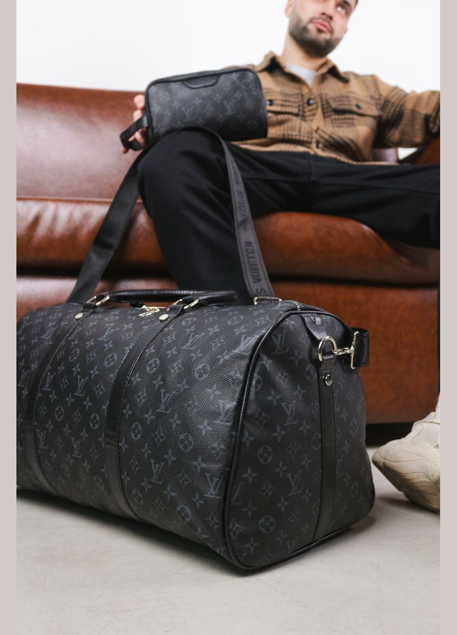 Дорожная сумка ножки из пластика Сумка-мессенджер в подарок Чёрный (В01001В-2) No Brand (306633703)