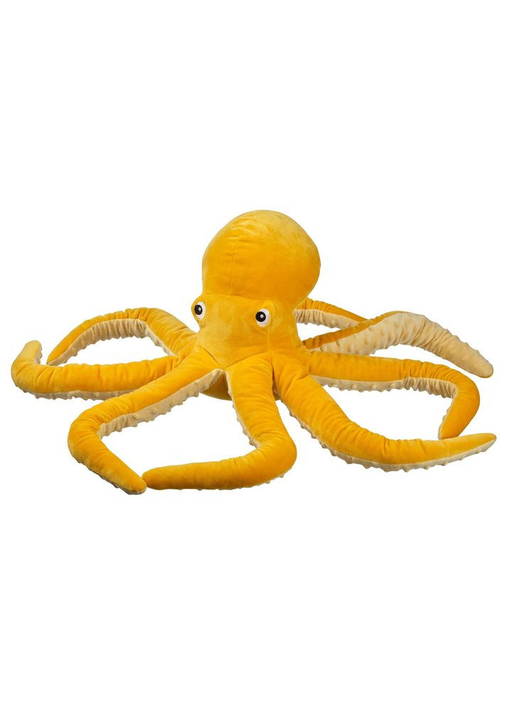 Игрушечный мягкий осьминог ИКЕА Å 50 см желтый 50 см, IKEA (272150184)