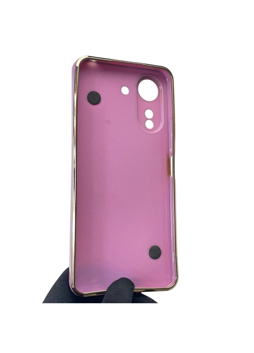 Чохол для телефона Redmi 13C жіночій із ремінцем з прикрасами та золотою окантовкою на сяомі редмі 13с чорничний gs1 Xiaomi (366388574)