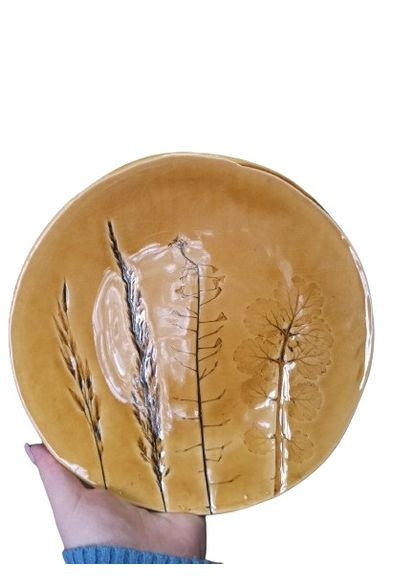 Тарілка десертна ФЛ-2100-ТЖ 21 см жовта Флора (347229376)