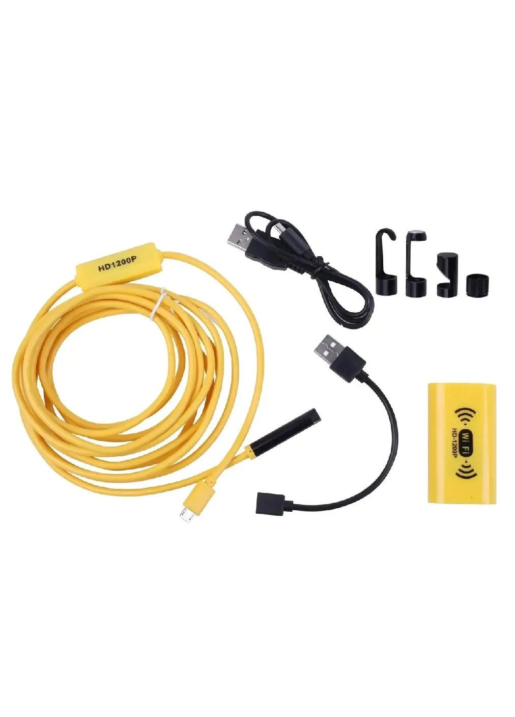 Беспроводной аккумуляторный Wi-Fi эндоскоп бороскоп с мини камерой подсветкой для Android iOS 2 м (478127-Prob) Unbranded (305636261)