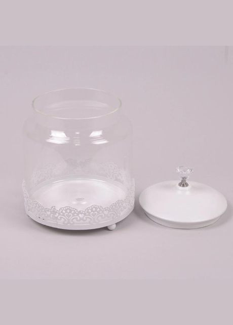 Декоративна банка скляна з кришкою об'єм 4 л, H=21 см Flora (342106340)